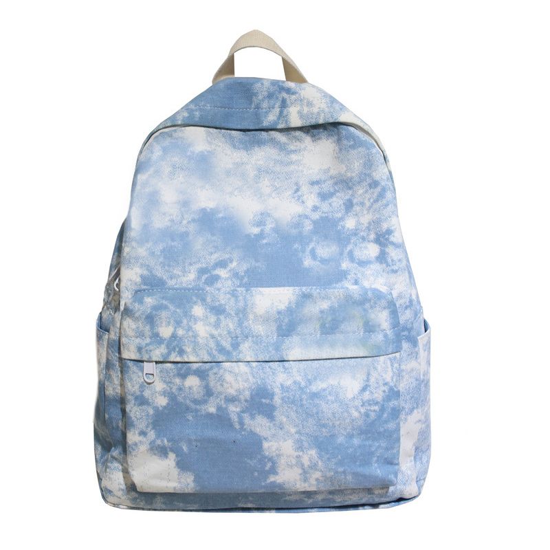 Women Tie Dye Backpack School Bookbag Blue