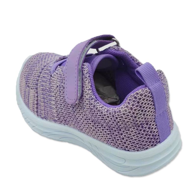 Toddler / Kid Velcro Strap Mesh Panel Lightweight Breathable Sneakers Light Purple