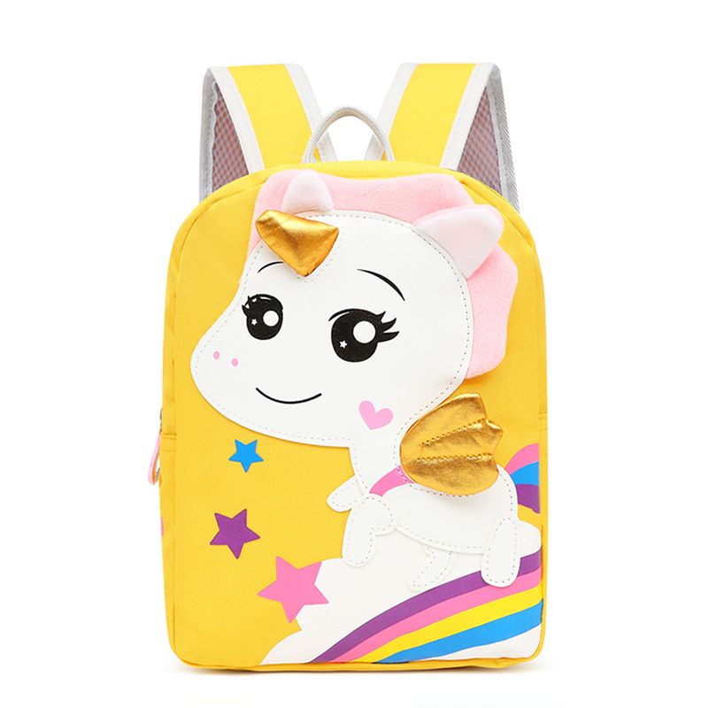 Kids Cartoon Unicorn Backpacks Preschool Book Bag Yellow
