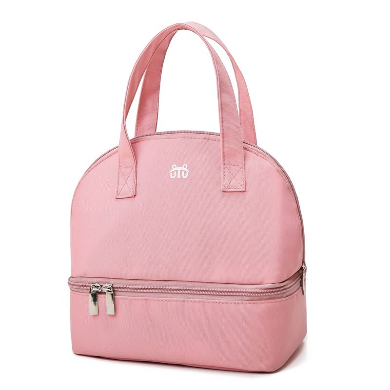 Insulated Baby Bottle Bag Handbag Breastmilk Cooler Bag for Work Picnic Camping Outdoor Pink big image 1