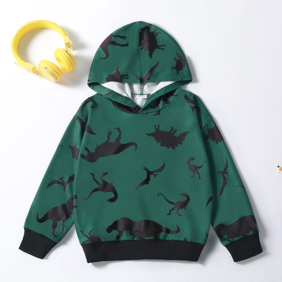 Kid Boy Animal Dinosaur Print Hoodie Sweatshirt Color-A