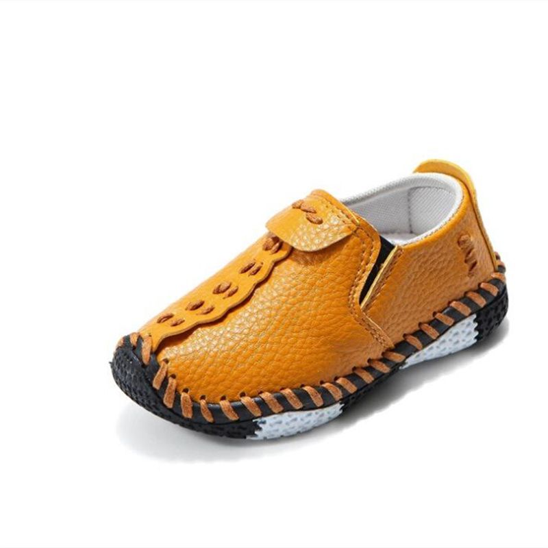 Toddler / Kid Topstitching Design Slip-on Shoes Yellow