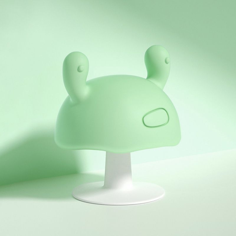 Mushroom Silicone Teether Baby Infant Soothing Pacifier Teether Toy Silicone Teething Toys Easy to Grip Green big image 3