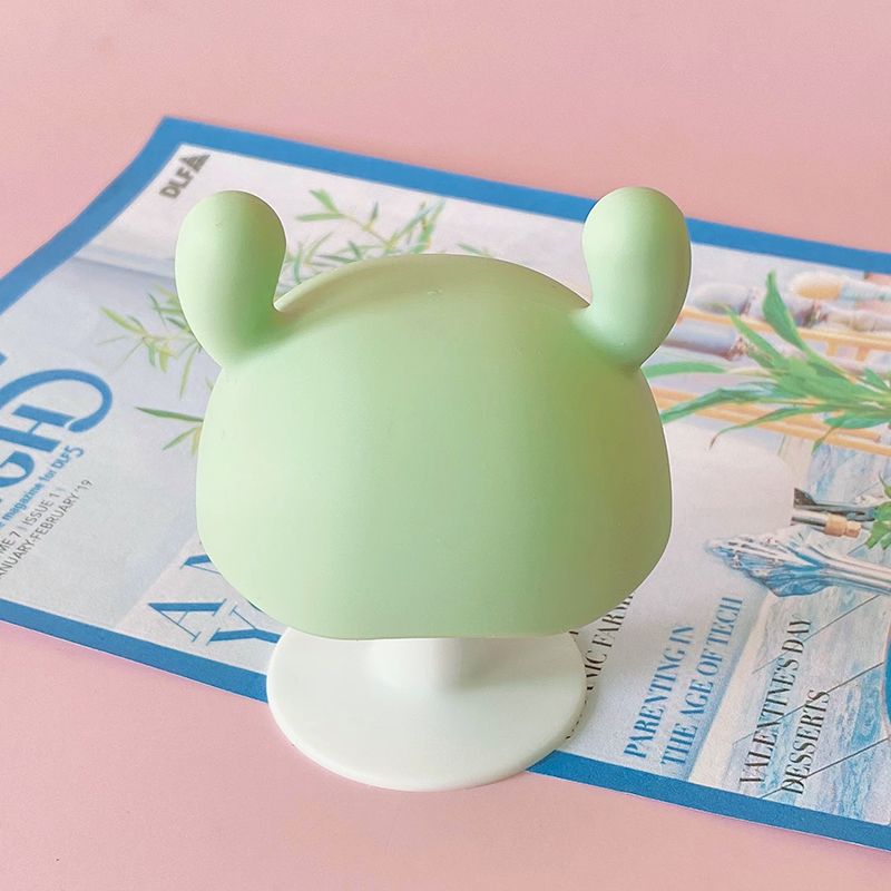 Mushroom Silicone Teether Baby Infant Soothing Pacifier Teether Toy Silicone Teething Toys Easy to Grip Green big image 6