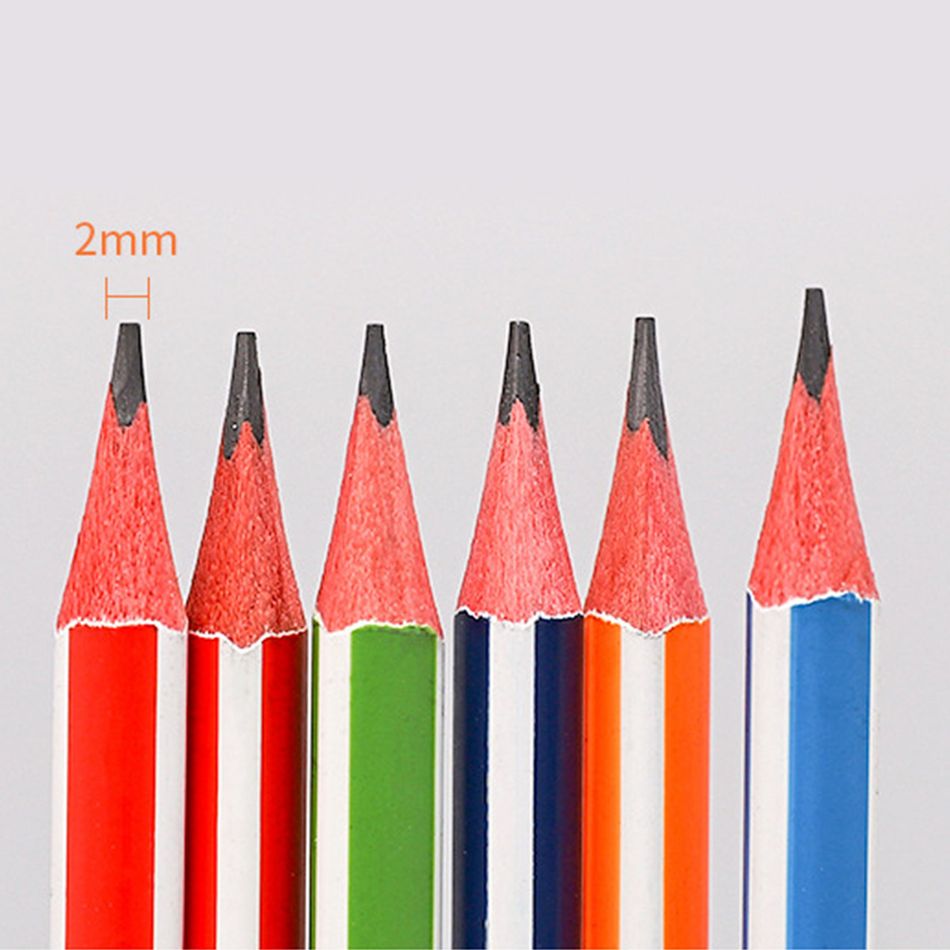 12 pacotes de lápis de madeira escritório escola casa estudantes material de papelaria Vermelho big image 2