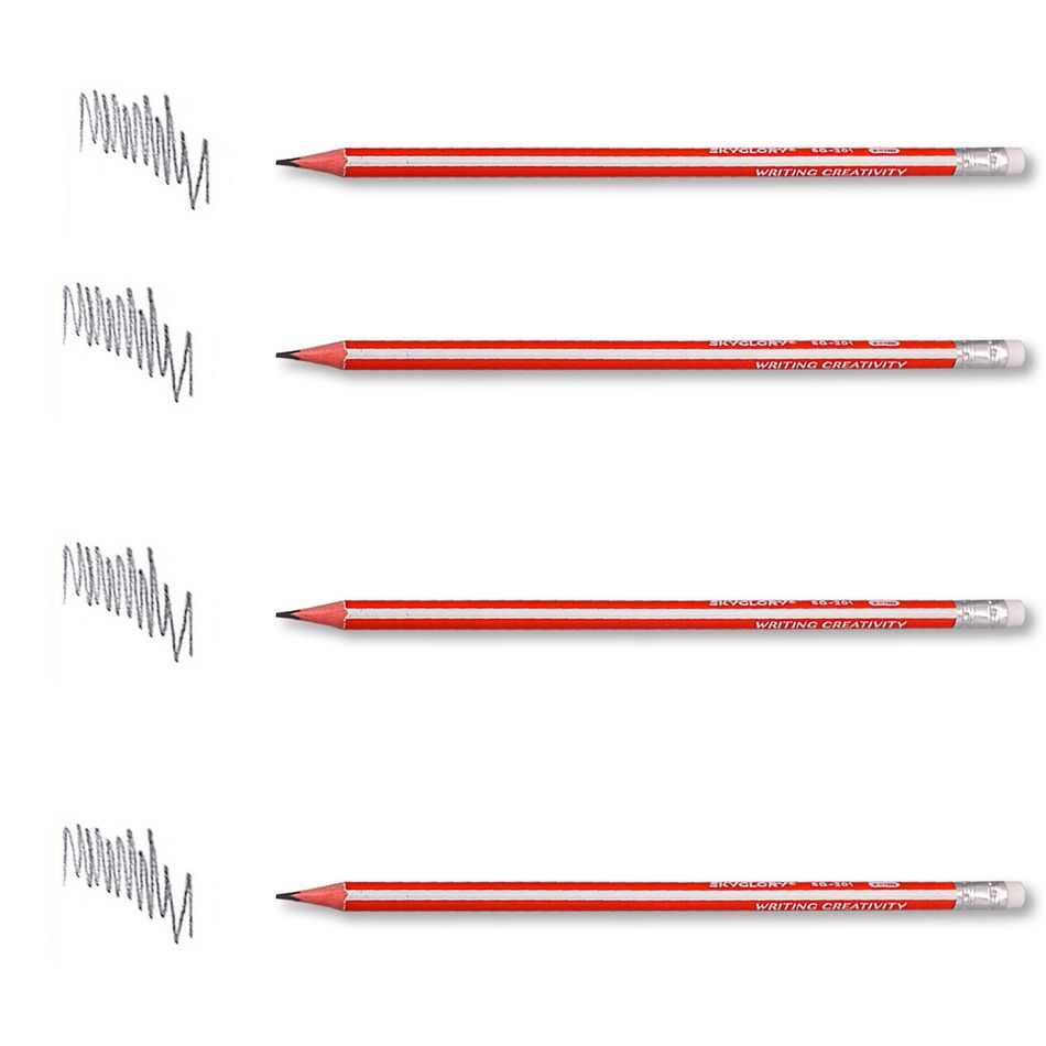 12 pacotes de lápis de madeira escritório escola casa estudantes material de papelaria Vermelho big image 3