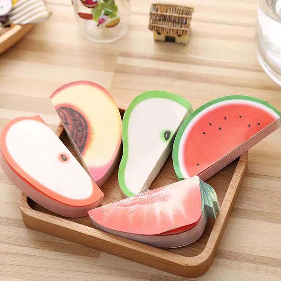 3D Fruit Sticky Notes 125 Sheets Cute Memo Sticky Note Message Note for Home Office School White big image 4