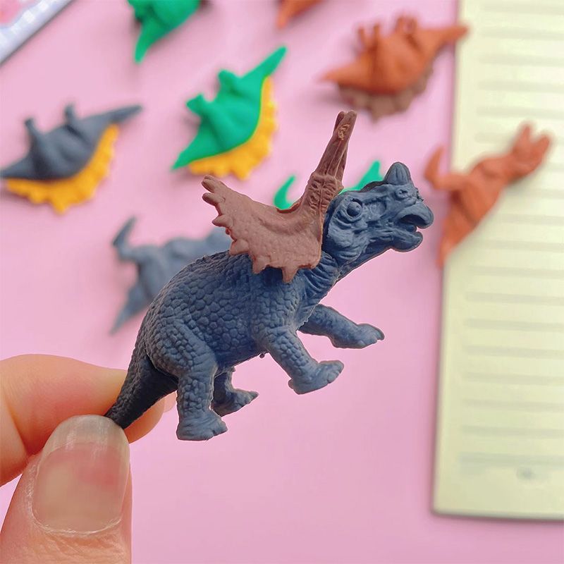 9-pack Cartoon Dinosaur Pencil Eraser Toys Gifts for Classroom Prizes Game Reward Party Favors Multi-color big image 10