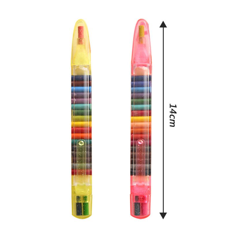 4-pack 20 cores/pcs giz de cera bonito pastel de óleo lápis de cera empilhável caneta de grafite papelaria estudantil para pintura desenho Multicolorido big image 7