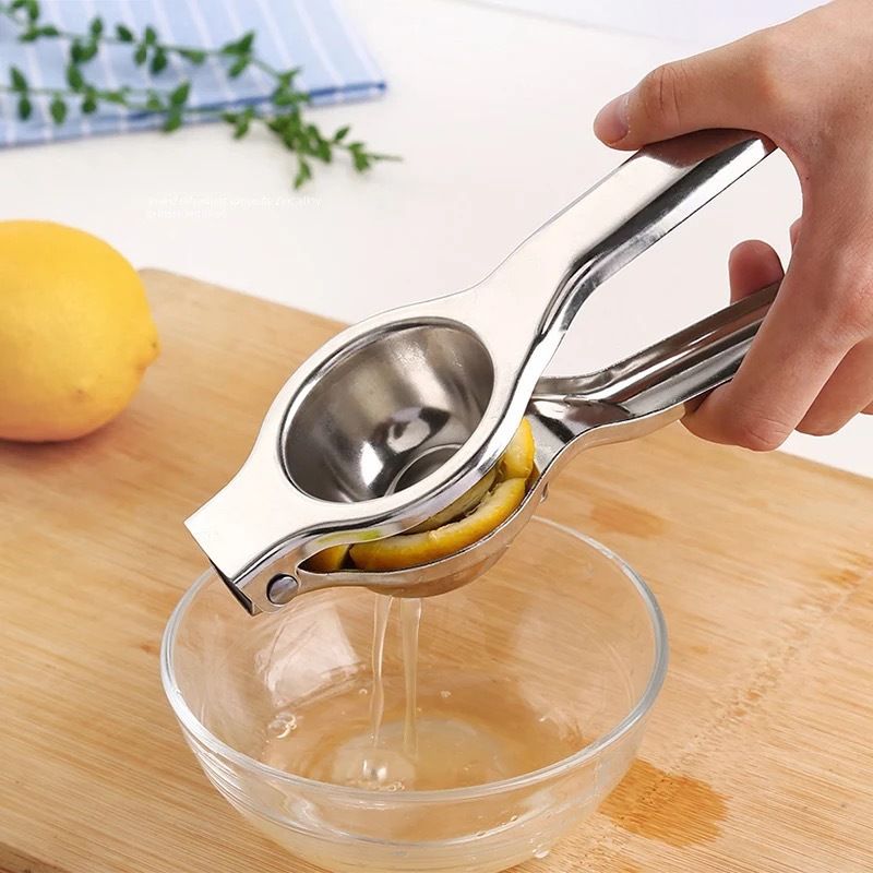 Lemon Lime Squeezer Stainless Steel Hand Juicer Lemon Squeezer Manual Citrus Juicer Silver big image 1