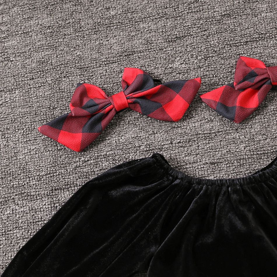 2 Stück Kleinkinder Mädchen Avantgardistisch Sweatshirt-Sets schwarz big image 3