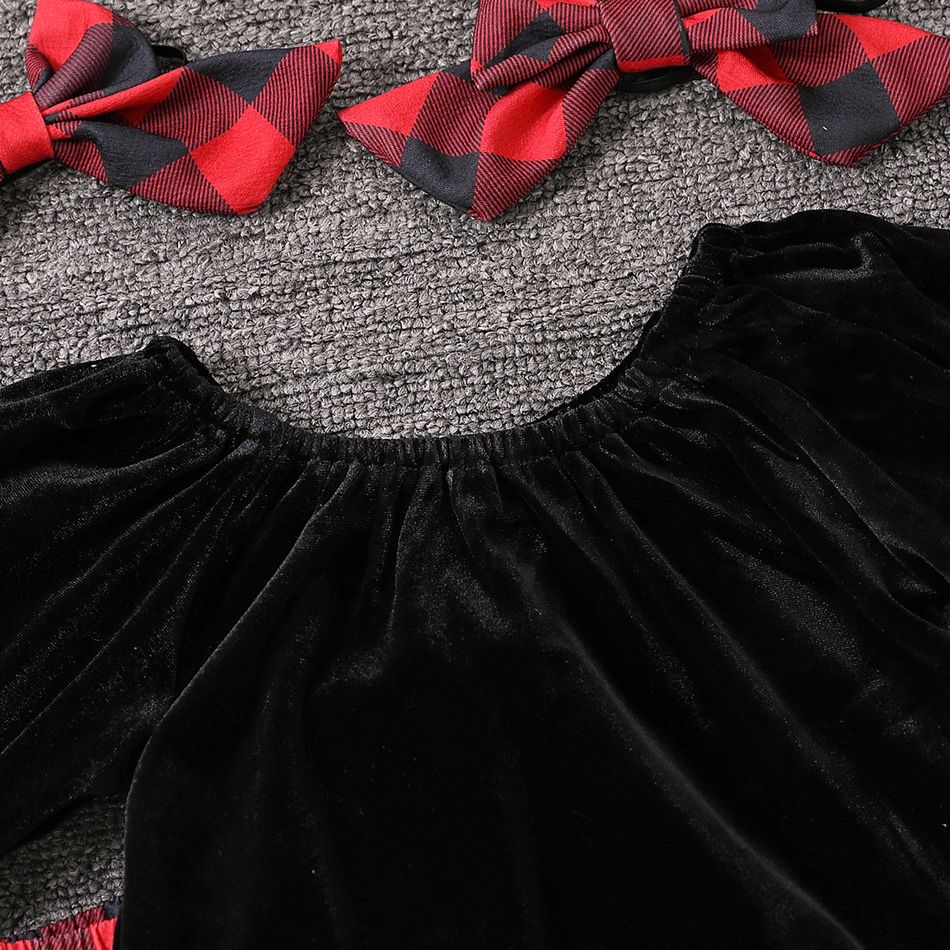 2 Stück Kleinkinder Mädchen Avantgardistisch Sweatshirt-Sets schwarz big image 4