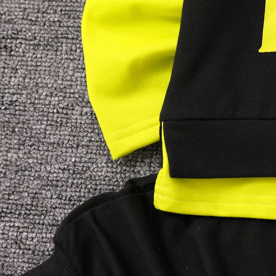 2 Stück Kleinkinder Jungen Unechter Zweiteiler Avantgardistisch Sweatshirt-Sets schwarz big image 6