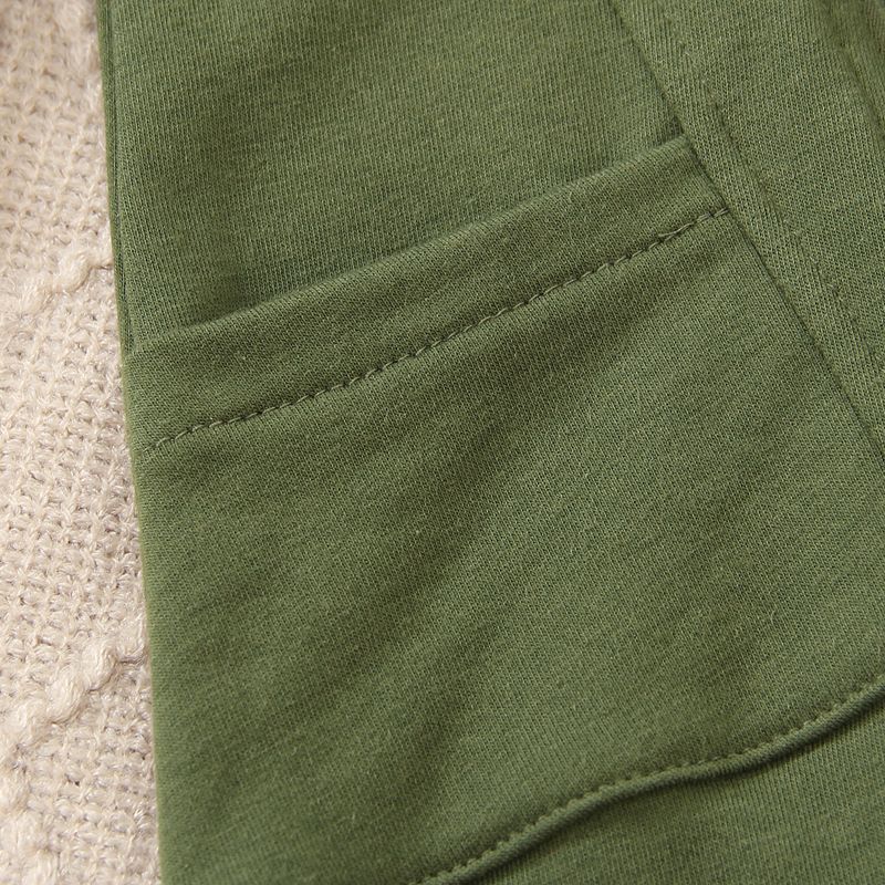 Baby Boy 95% Cotton Dark Green Long-sleeve Hooded Zipper Jumpsuit DarkGreen big image 5