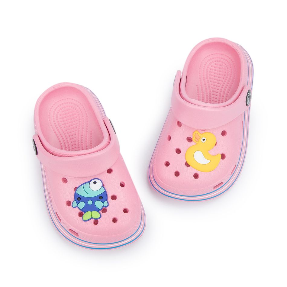 Sapatos de bebê / criança respiráveis com buraco rosa de desenho animado Rosa big image 4