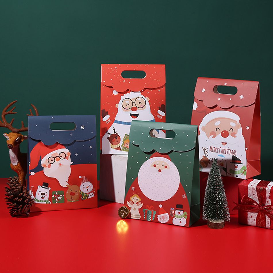 2-pack Christmas Gift Bags Packaging Bag Self Adhesive Goodies Bags for Christmas Party Supplies Color-A