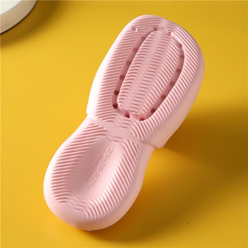 Simple Plain Cloud Slippers Soft  Comfortable Home Slippers Shower Bathroom Sandal Slipper Pink big image 3