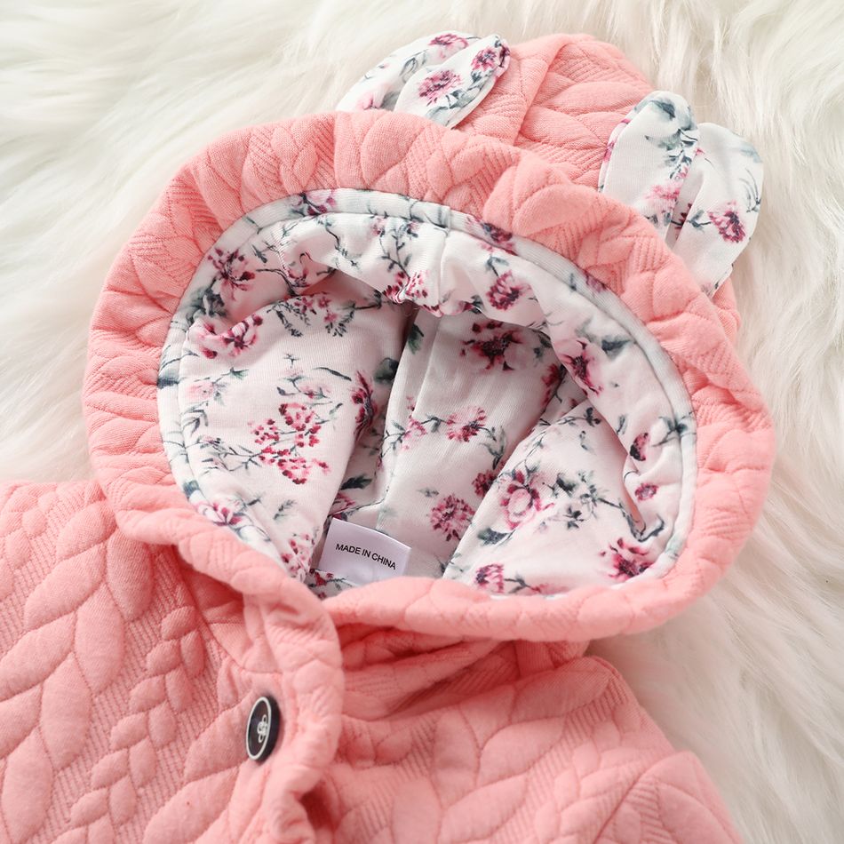Baby Mädchen Stoffnähte Zerbrochene Blume Lässig Baby-Overalls rosa