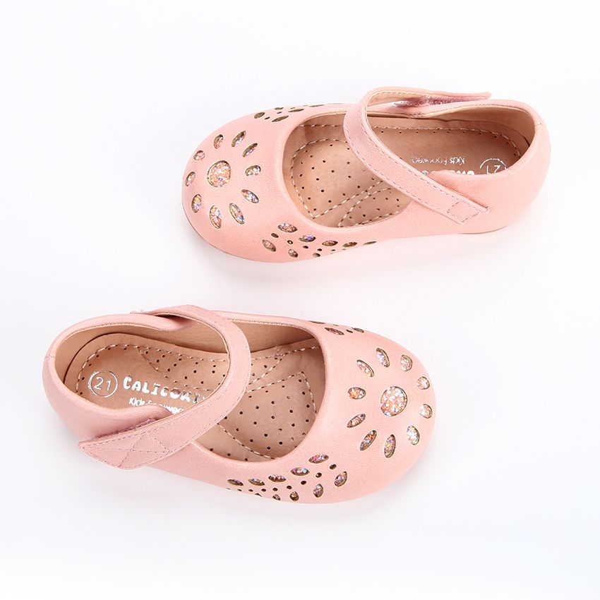 Toddler / Kid Hollow Out Sequin Mary Jane Flats Princess Shoes Pink big image 2