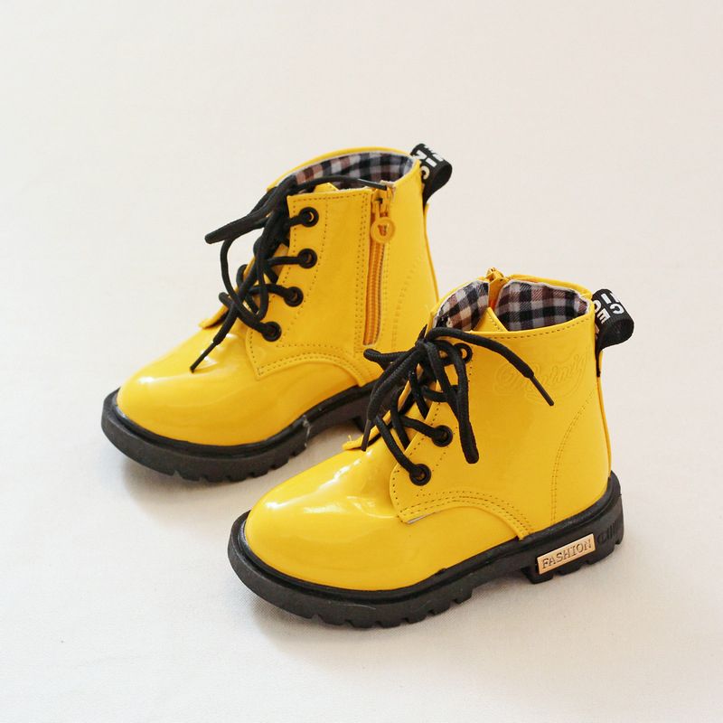 Criança Unissexo Casual Botas Amarelo big image 6