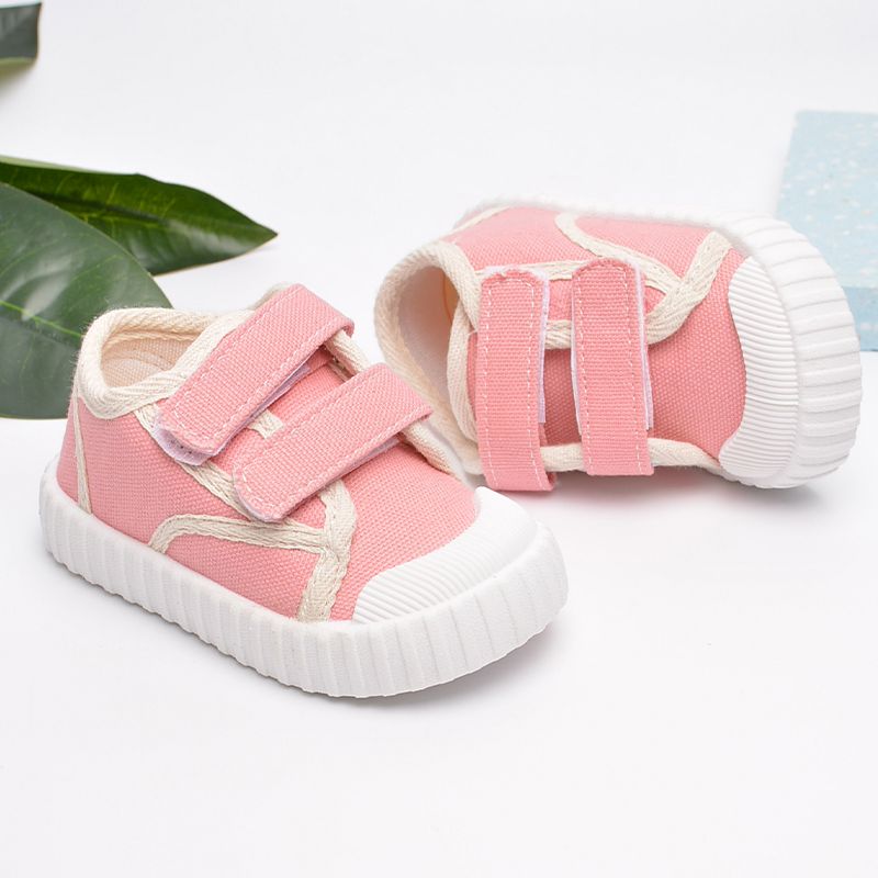 Toddler Velcro Pink Canvas Shoes Pink big image 6