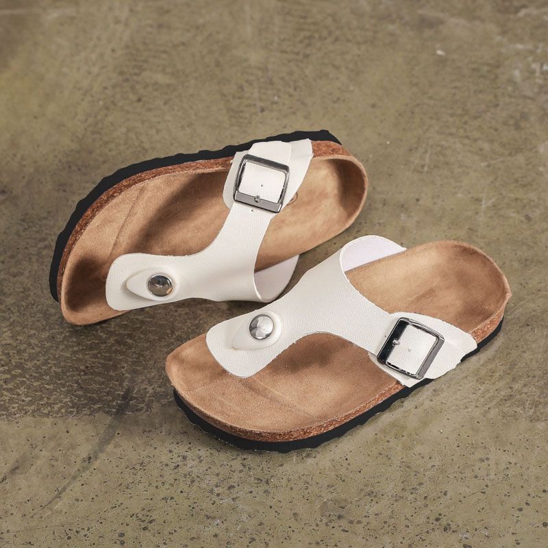 Family Matching Thong Slingback Footbed Sandal Creamy White big image 3