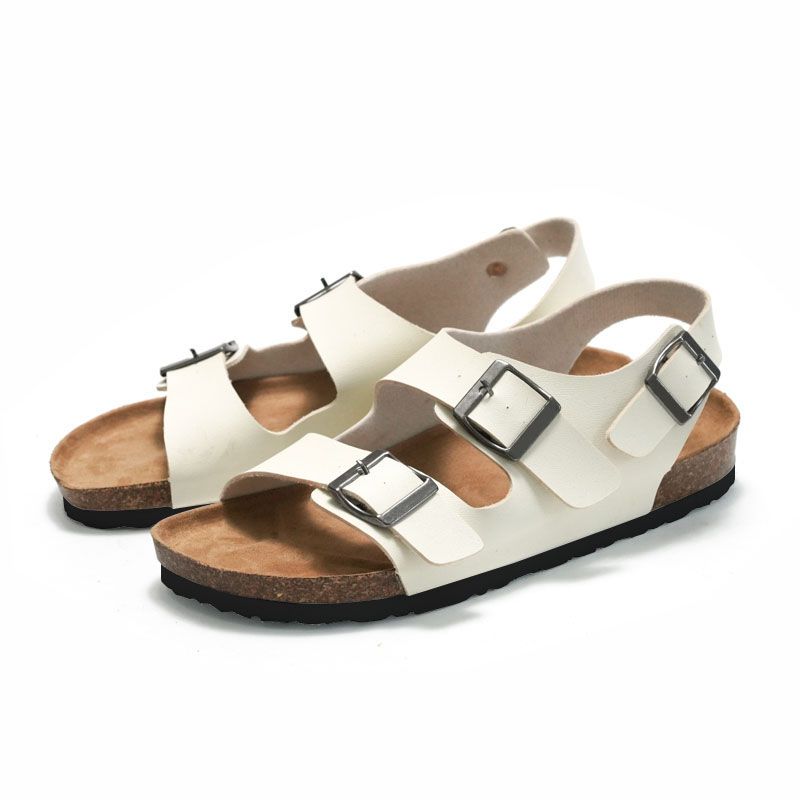 Family Matching Buckle Decor Footbed Sandal Creamy White big image 5