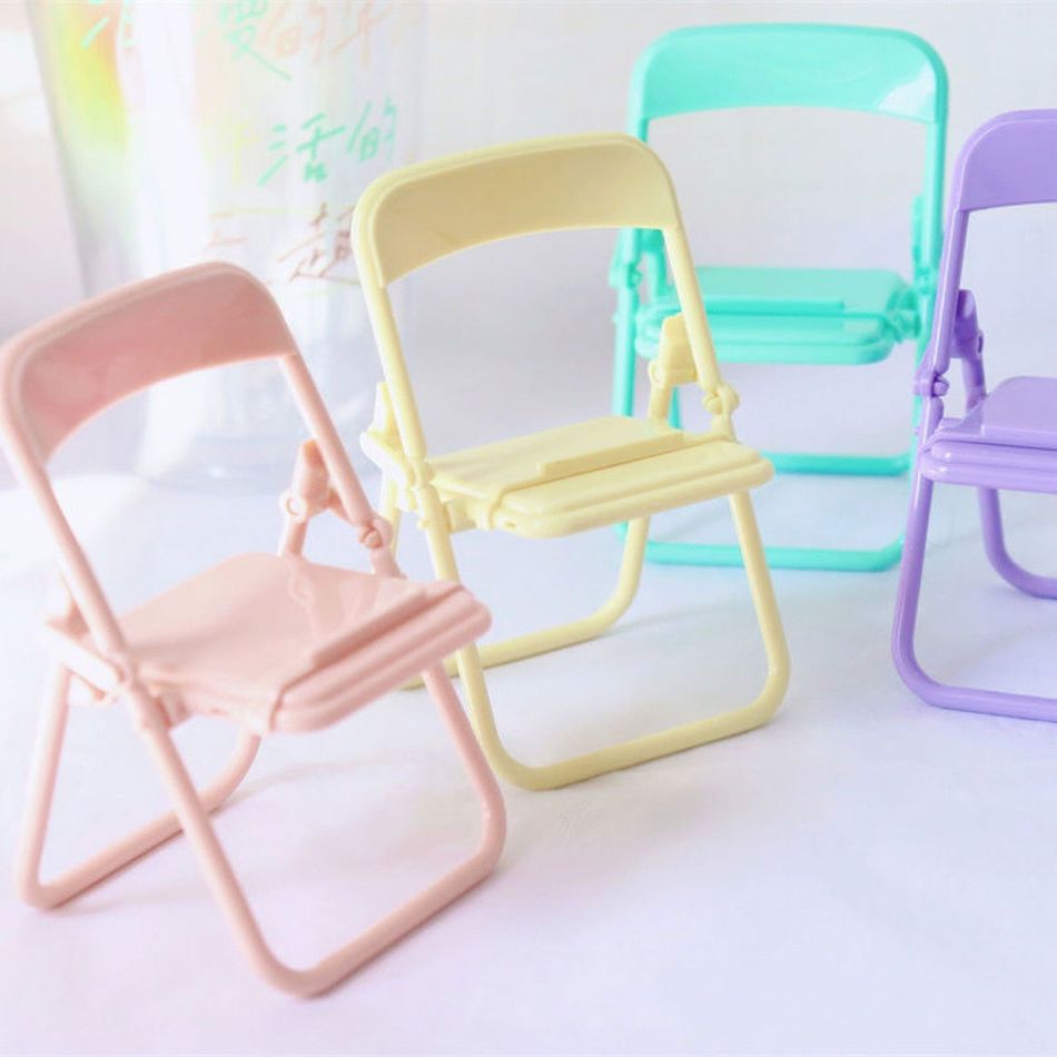 banquinho dobrável suporte para telefone móvel cadeira criativa multifunções suporte para telefone móvel de mesa Rosa big image 2