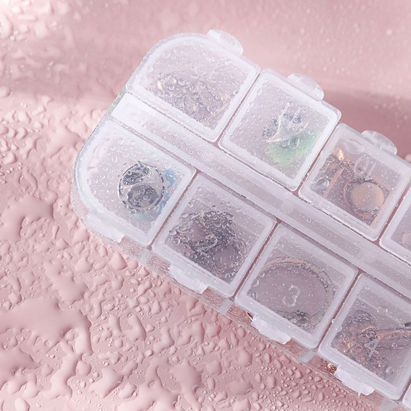 Clear Plastic Jewelry Organizer Box Detachable Transparent Jewelry Box with 12 Small Compartment for Earrings Jewelry White