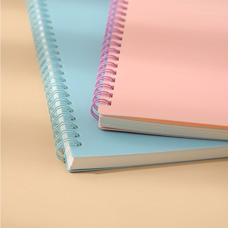 quaderno a spirale a5 quaderno semplice con rilegatura metallica quaderno per ufficio forniture scolastiche Rosa Chiaro big image 3