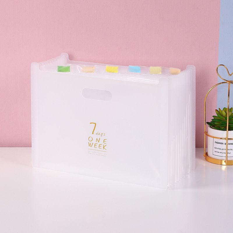 Expanding File Pocket Folder Organizer Accordion File Folder Document Organizer with Classification Labels White