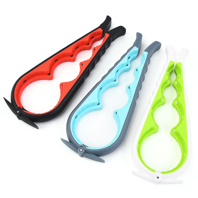4 In 1 Lid Jar Opener Multifunction Non-slip Lids Opener Comfortable Gripper Kitchen Gadgets White big image 5
