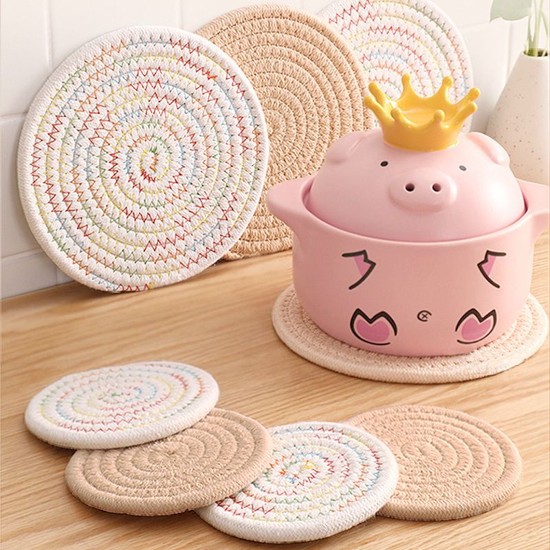 3-pack Potholders Set Sturdy Cotton Thread Weave Hot Pot Holders Hot Pads Hot Mats for Cooking Baking Grey big image 3