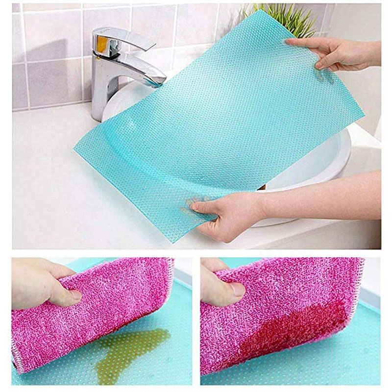 4Pcs Refrigerator Liner Mats Non-slip Kitchen Shelf Liner Drawer Liners Table Placemats Can Be Cut White big image 5