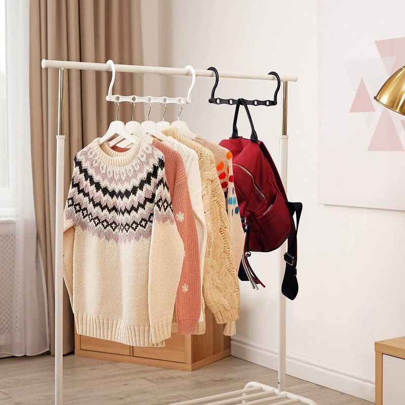 1-pack Magic Hangers Space Saving Clothes Hangers 360° Rotatable Plastic Hangers with 5 Holes White big image 2