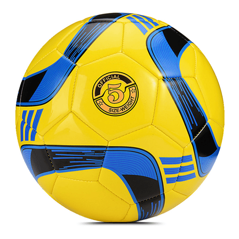 Soccer Ball Size 3 to Size 5 Youth & Adult Soccer Ball with Pump and Mesh Bag Outdoors Sports Playing Toys Yellow