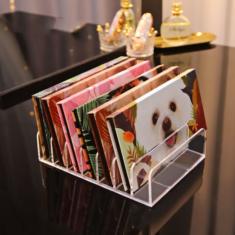Plastic Divided Cosmetic Palette Organizer 7-Section Divided Eyeshadow Makeup Palette Storage White big image 2
