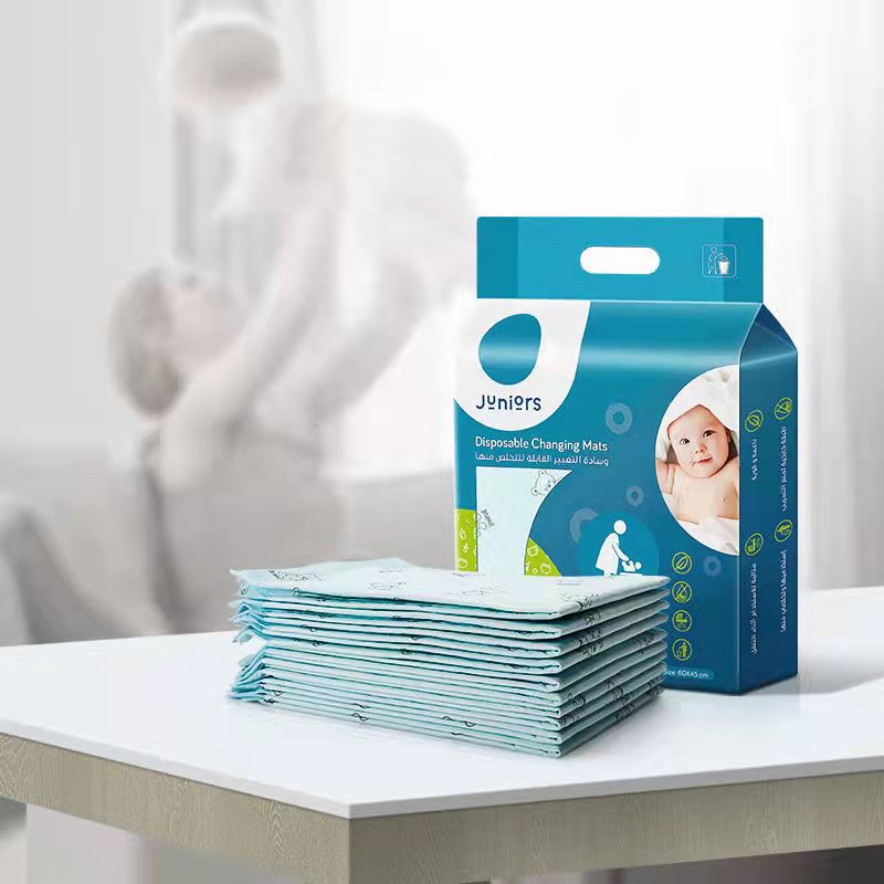 10-pack Baby Disposable Changing Pads Waterproof Breathable Diaper Underpads Bed Table Protector Mat White