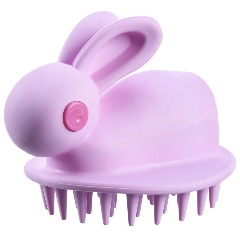Baby Shampoo Massage Brush Scalp Hair Head Body Massager Brush Hair Washing Comb Baby Bath Supply Pink