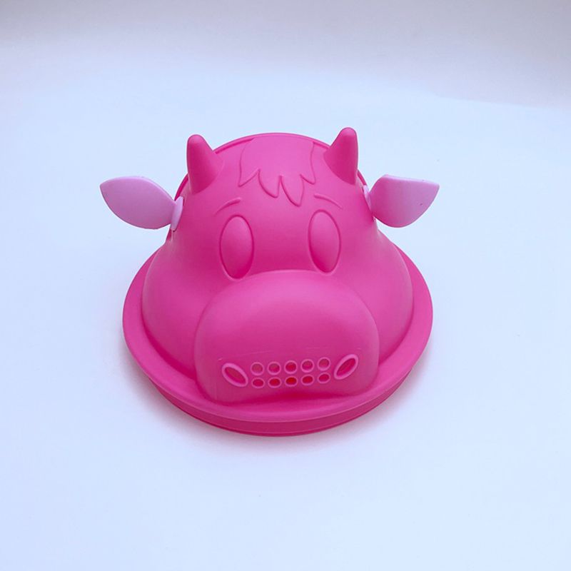 Baby Cartoon Shampoo Cup Kids Shampoo Rinse Cup Shower Sprinkler Spoon Bathroom Accessories Pink big image 5