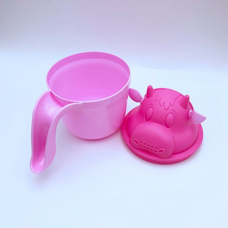 Baby Cartoon Shampoo Cup Kids Shampoo Rinse Cup Shower Sprinkler Spoon Bathroom Accessories Pink big image 6