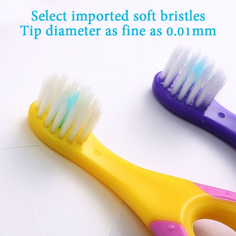2-pack Toddlers Cartoon Manual Toothbrush Soft Bristles Teeth Cleaning for 0-3 Years Old Multi-color big image 4