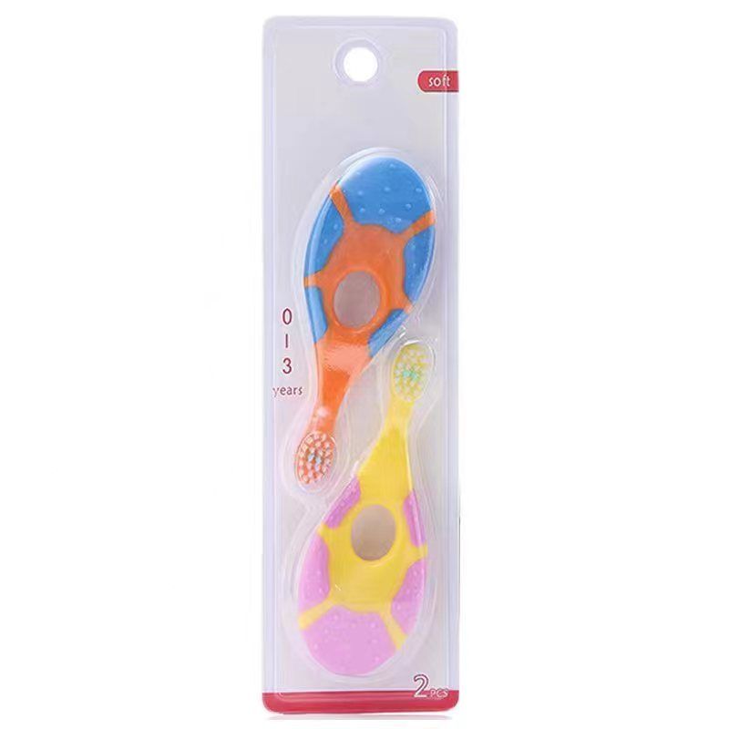 2-pack Toddlers Cartoon Manual Toothbrush Soft Bristles Teeth Cleaning for 0-3 Years Old Multi-color big image 6