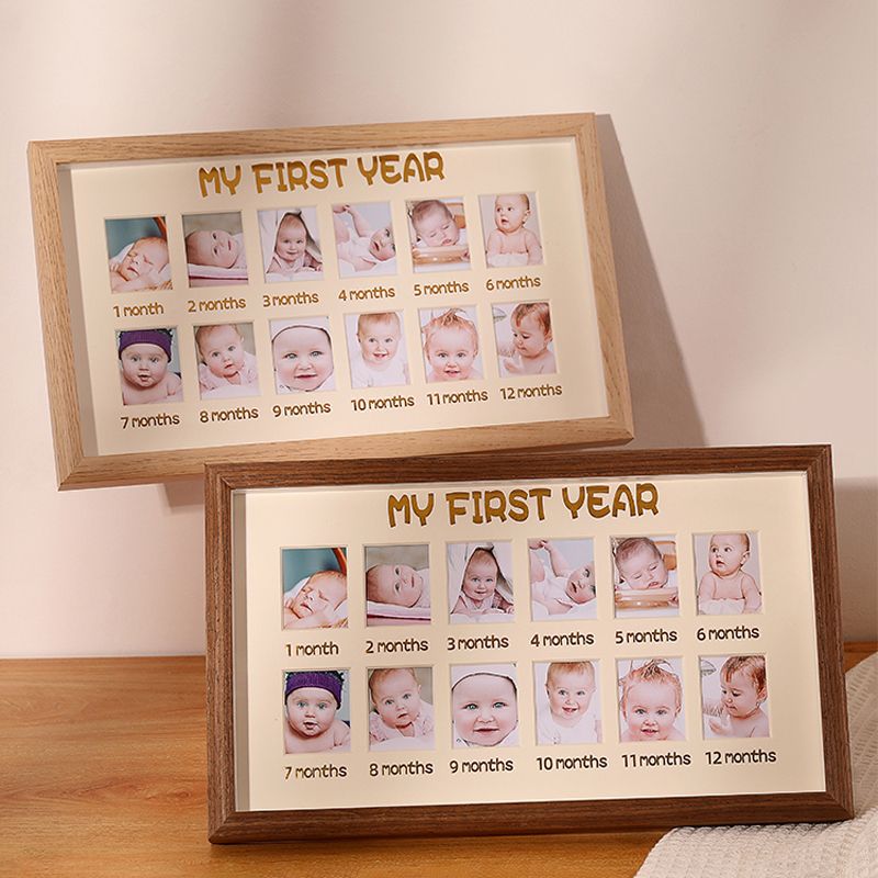Baby Frame My First Year Photo Moments Baby Keepsake Picture Frame Nursery Decor Baby Milestone Picture Frames Apricot