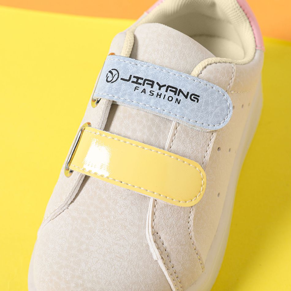 أحذية عادية للأطفال الصغار colorblock مزدوجة الفيلكرو وردي فاتح big image 3