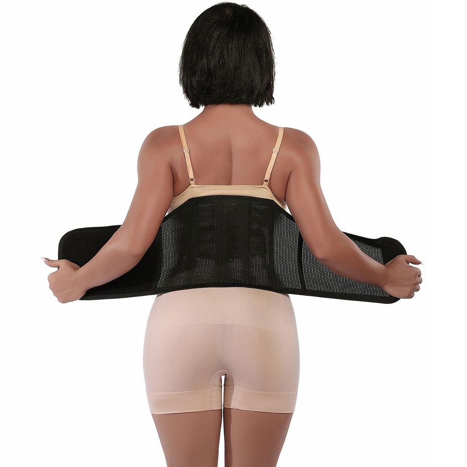 Women Waist Trainer Belt High Elasticity Breathable Waist Trimmer Slimming Belly Band Body Shaper Belt Black big image 3