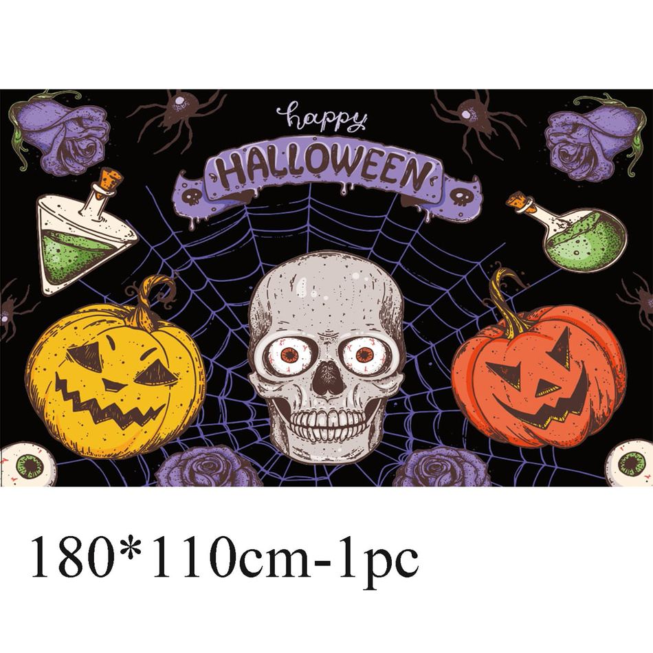 sfondo di fotografia di fondale di stoffa di decorazione di halloween per forniture per feste di decorazione di halloween Multicolore big image 1