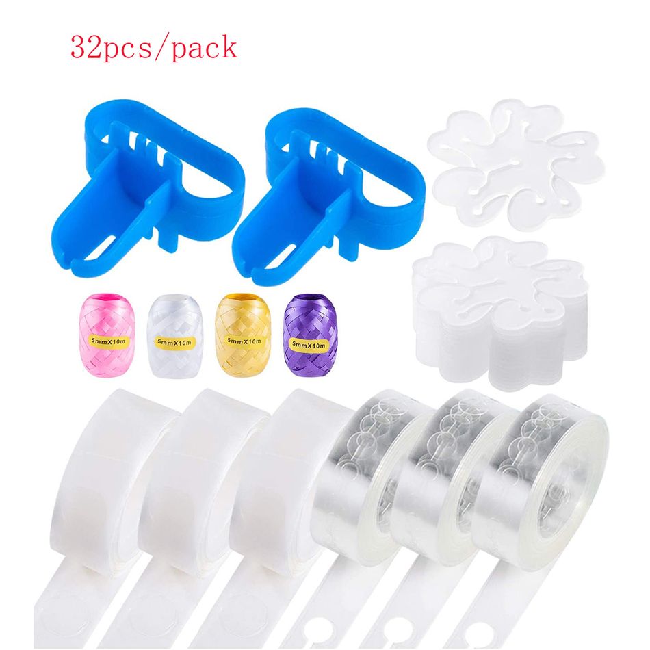 32pcs Balloon Decorating Strip Kit for Arch Garland Party Wedding Birthday Baby Shower DIY Balloon Decor Multi-color big image 6