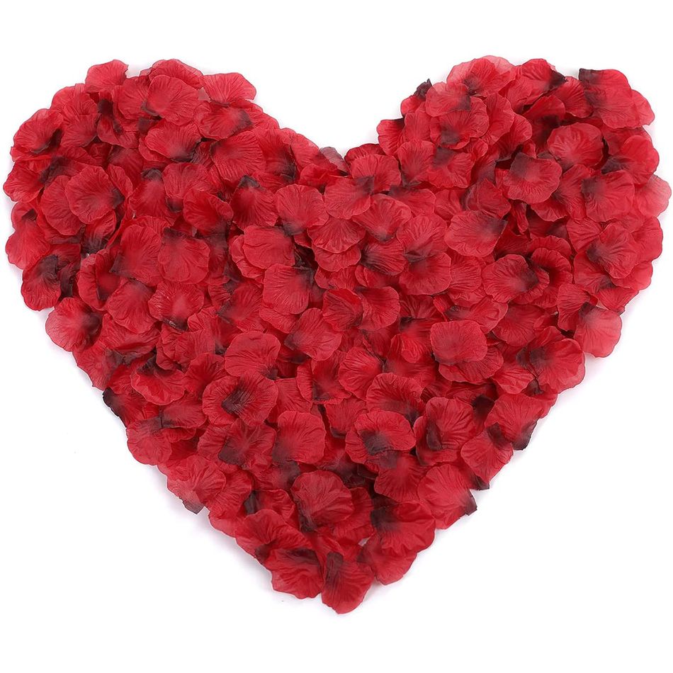 1000pcs Silk Rose Petals Wedding Flower Decoration Valentine's Day Romantic Night Party Decoration Color-A big image 1
