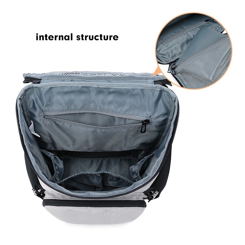 Diaper Bag Backpack Mom Bag Multifunction Travel Back Pack Large Capacity Waterproof Lightweight Baby Changing Backpack for Mom & Dad Grey